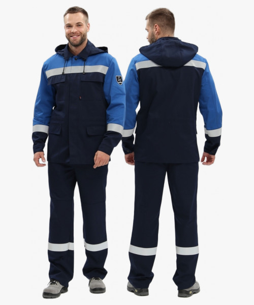 Костюм Эксперт-Антистат МВО NEW (тк.Смесовая,250) п/к, т.синий/васильковый