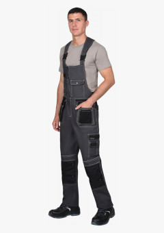 Полукомбинезон СИРИУС-ПРЕСТИЖ-Л темно-серый с черным