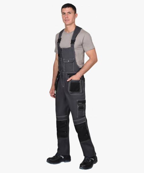 Полукомбинезон СИРИУС-ПРЕСТИЖ-Л темно-серый с черным