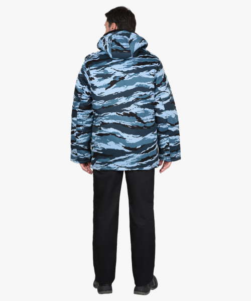 Куртка СИРИУС-БЕЗОПАСНОСТЬ зимняя удлиненная КМФ Серый вихрь