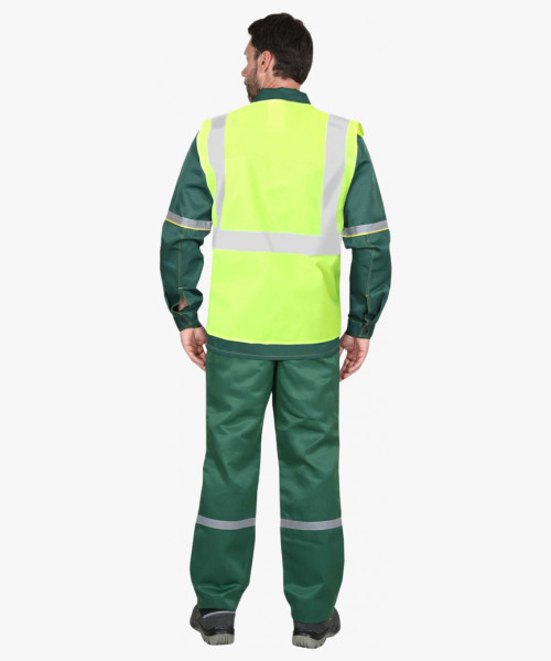 Жилет сигнальный SIRIUS класс 2, 3 СОП (трик.120 гр/м2, карманы) лимонный
