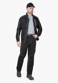 Костюм мужской СИРИУС-АЛЕКС куртка, брюки, чёрный