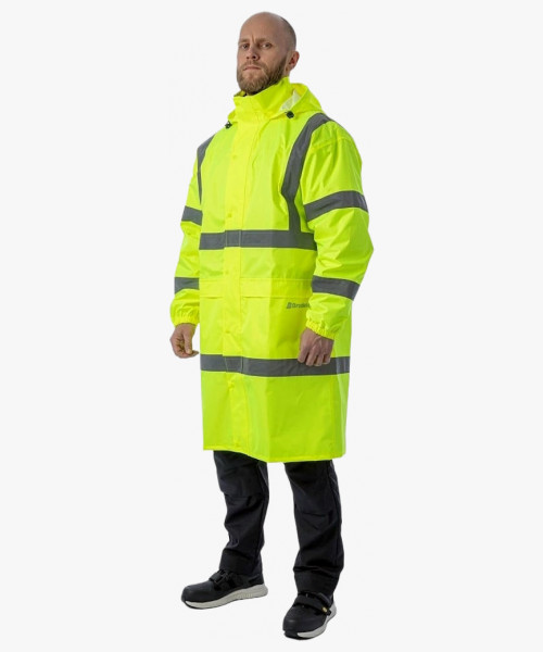Плащ-дождевик сигнальный Brodeks KS252, цвет жёлтый