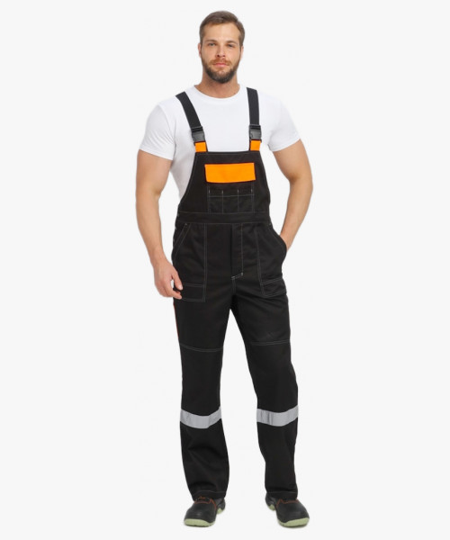 Костюм Виват-2 Премиум CH МВО (тк.Смесовая,240) п/к, черный/оранжевый