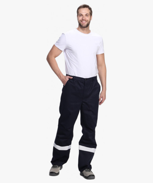 Костюм Флофт-1 СОП У. (тк.Смесовая,210) брюки, т.синий/васильковый/красный