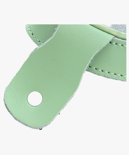 Сабо женские нат.кожа Комфорт ПВХ, белый/зеленый