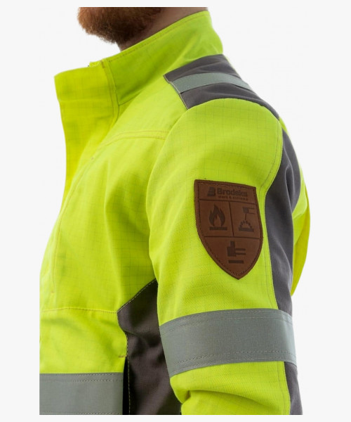 Куртка мультизащитная Brodeks MS28-61, цвет жёлтый, серый