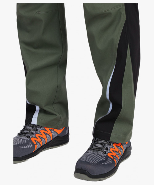 Костюм мужской летний ProfLineLeader-1 (тк.Хлопок/Спандекс,260) брюки, хаки/черный