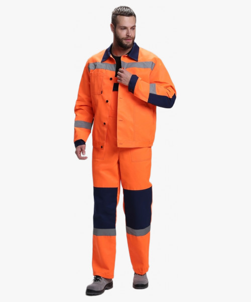Костюм сигнальный Легион-2 СОП (тк.Смесовая,210) п/к, оранжевый/т.синий