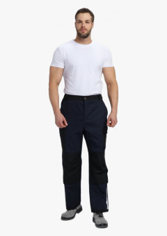 Брюки Милан CH (тк.Смесовая,260), т.синий/черный