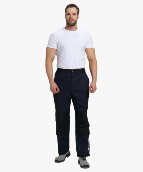 Брюки Милан CH (тк.Смесовая,260), т.синий/черный