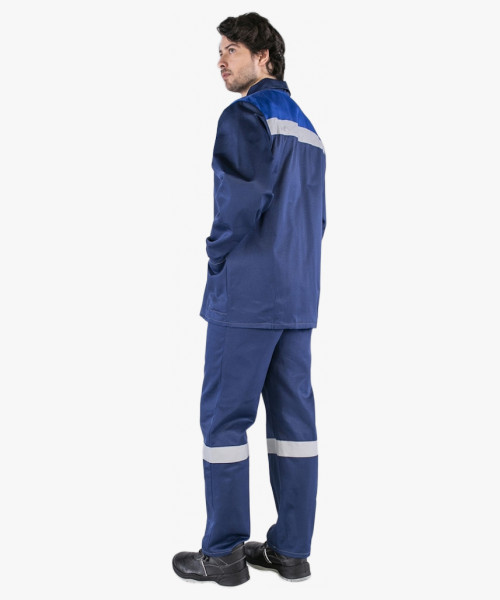 Костюм Стандарт СОП (тк.Смесовая,210) брюки, т.синий/васильковый