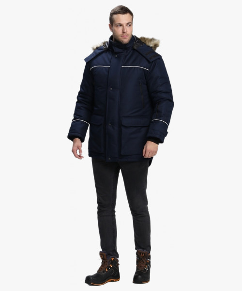 Куртка зимняя Аляска-Люкс (тк.Cat’s eye), т.синий