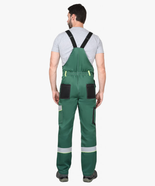 Костюм СИРИУС-ПОЛИНОМ муж., кур. кор., п/к. зеленый с черным и св.серым и СОП 50мм