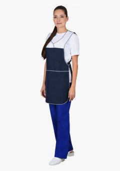 Фартук-сарафан СИРИУС-ВЕСНА синий с белым