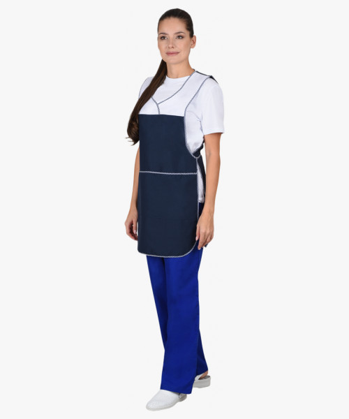 Фартук-сарафан СИРИУС-ВЕСНА синий с белым