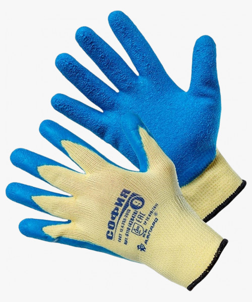 Перчатки АМПАРО™ София (полиэфир+рельефный латекс), 428478