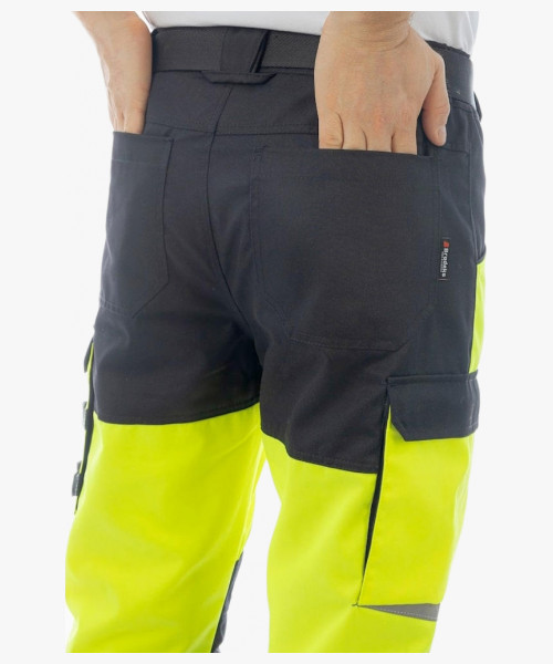 Брюки сигнальные Brodeks KS309, цвет жёлтый, чёрный