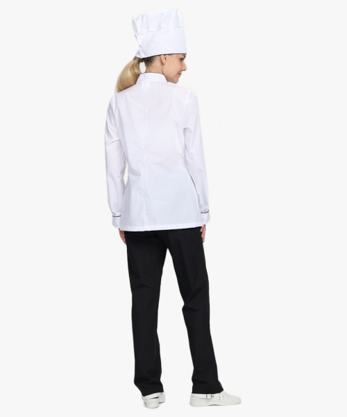 Костюм женский повара Гурман (тк.ТиСи), белый/черный