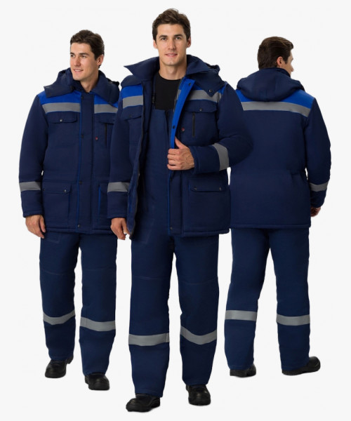 Костюм зимний Нейч-2 СОП У. (тк.Смесовая,210) п/к, т.синий/васильковый