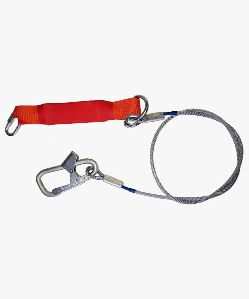 Строп аБ+Кс (стальной трос) с амортизатором 1 монт.+1 соед.кар. 1,5м