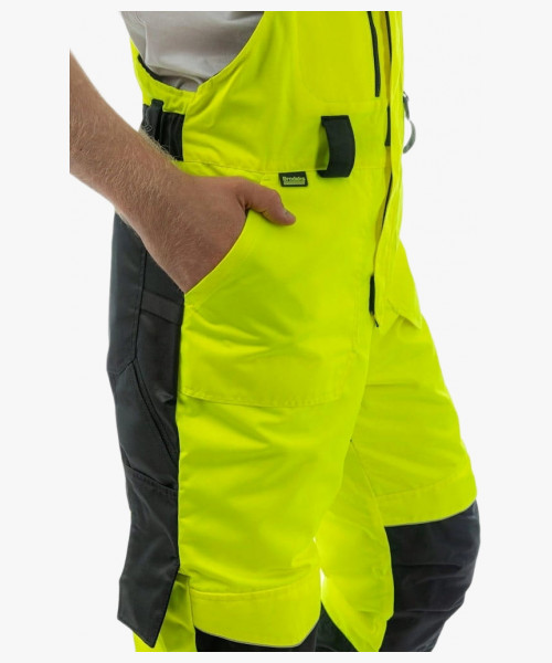 Полукомбинезон сигнальный зимний Brodeks KW 406, цвет жёлтый, чёрный