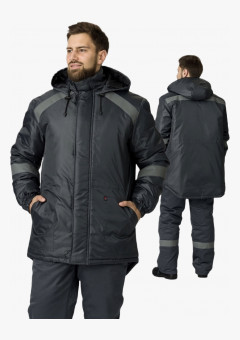 Куртка зимняя Прогресс (тк.Оксфорд), т.серый