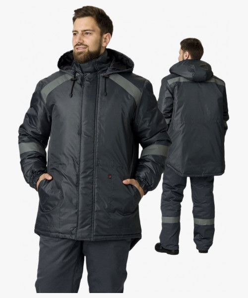 Куртка зимняя Прогресс (тк.Оксфорд), т.серый