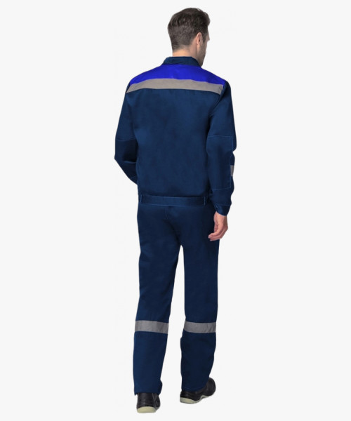 Костюм Лигор-1 СОП (тк.Смесовая,210) брюки, т.синий/васильковый