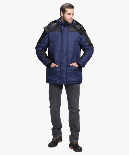 Куртка зимняя Европа CH (тк.Дюспо), т.синий/черный