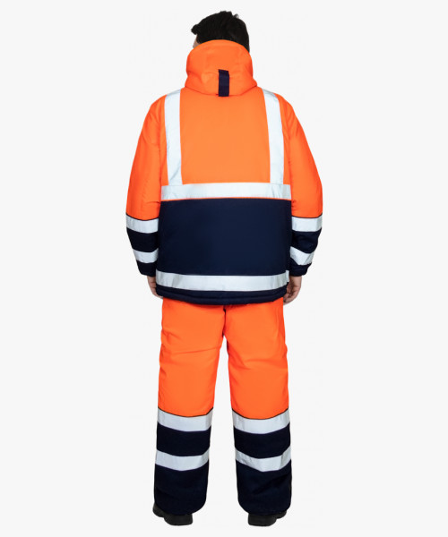 Костюм СИРИУС-МАГИСТРАЛЬ-3-РОСС куртка, п/к, синий с оранжевым и СОП