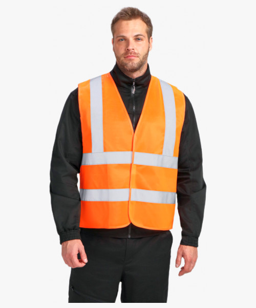 Жилет сигнальный ProfLineBase СОП-4 (тк.Полиэфир,100), оранжевый