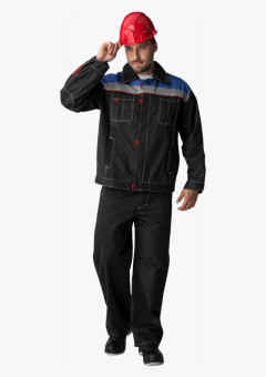 Костюм Флагман-Фаворит-1 СОП (тк.Саржа,250) брюки, т.синий/васильковый