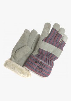 Перчатки спилковые комбинированные утепл.(иск.мех)