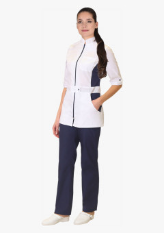 Костюм СИРИУС-БАРБАРА женский белый с т-синим