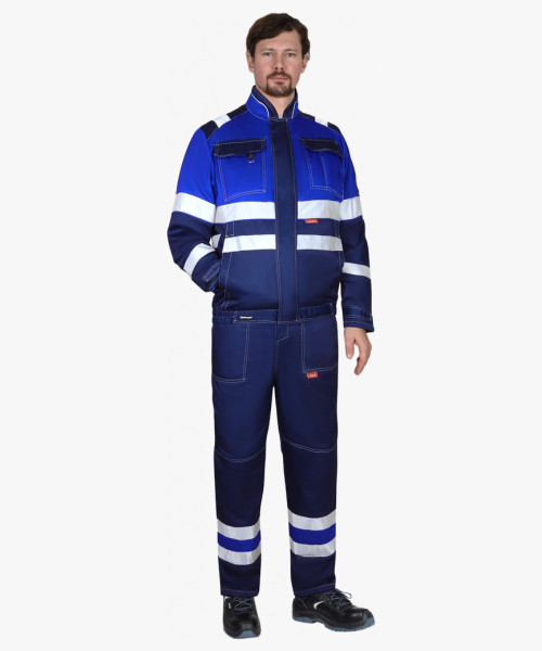 Костюм СИРИУС-НАВИГАТОР-2 куртка, брюки, синий с васильковым и СОП