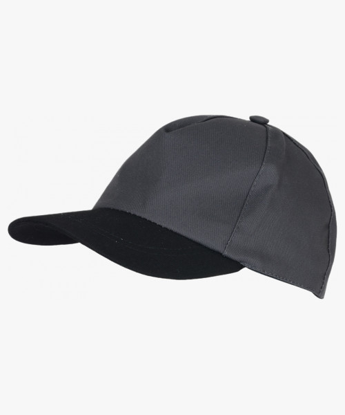 Кепка-бейсболка т.серая с черным козырьком