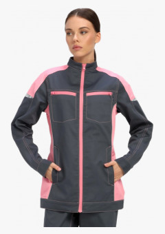 Куртка женская ProfLineSpecialist (тк.Смесовая,240), серый/розовый