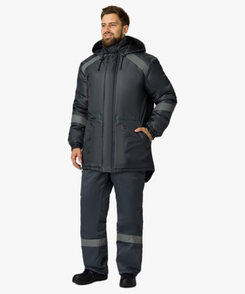 Куртка зимняя Прогресс (тк.Оксфорд), т.серый