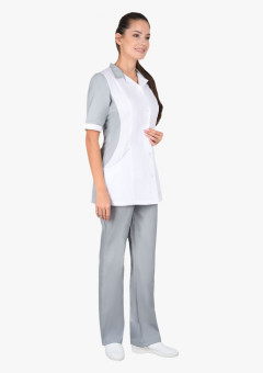 Костюм СИРИУС-ИОНА женский белый с серым