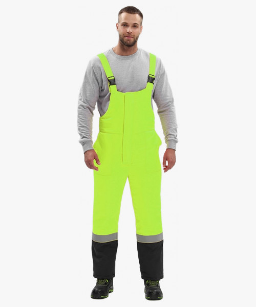 Костюм зимний сигнальный (тк.Смесовая,210) п/к, лимонный/черный