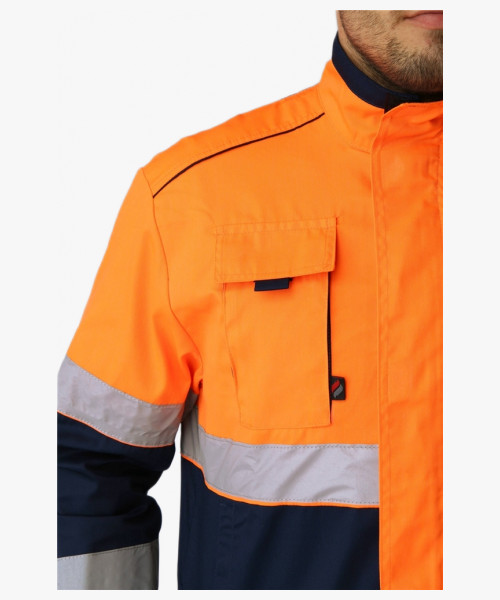 Костюм сигнальный (тк.Балтекс,210) п/к, оранжевый/т.синий