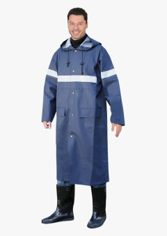 Плащ влагозащитный ВОЛГА с СОП (280 гр/м2) (тип Циклон) синий