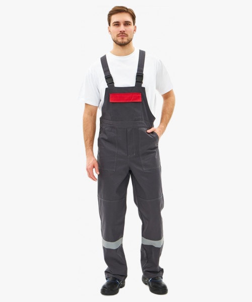 Костюм Липецк-2 СОП CH (тк.Смесовая,280) п/к, т.серый/красный