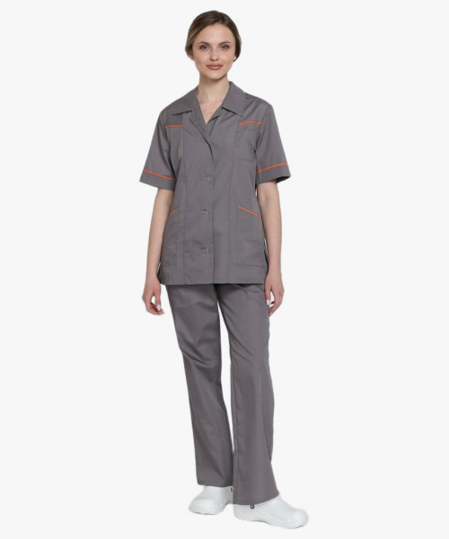 Костюм женский Магнэль (тк.Смесовая,120), т.серый/оранжевый