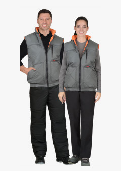 Жилет СИРИУС-ЕВРОПА утепленный серый с флисовой подкладкой