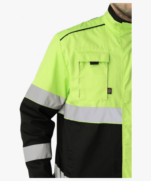 Костюм сигнальный (тк.Балтекс,210) брюки, лимонный/черный