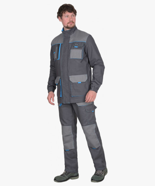 Куртк. СИРИУС-ДВИН т.серый со ср.серым и голубой отделкой пл. 275 г/кв.м