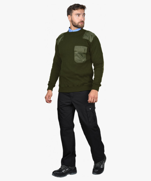 Джемпер форменный олива