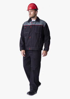 Костюм Флагман-Фаворит-2 (тк.Саржа,250) п/к, т.серый/серый